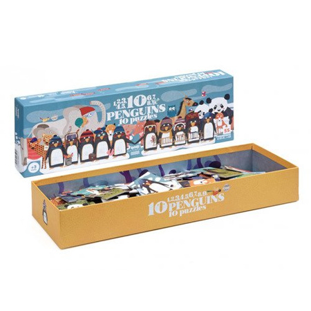 Londji Puzzle dla dzieci, nauka liczenia, Pingwinki