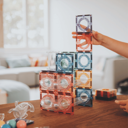 Cleverclixx Klocki magnetyczne Ball Run Pastel 70