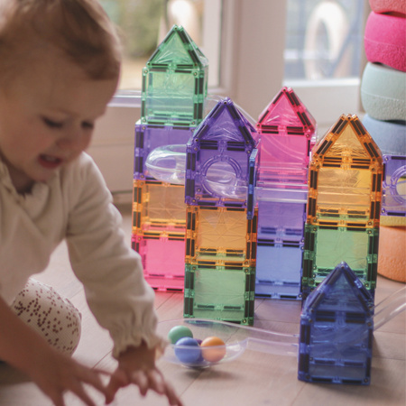 Cleverclixx Klocki magnetyczne Ball Run Pastel 70