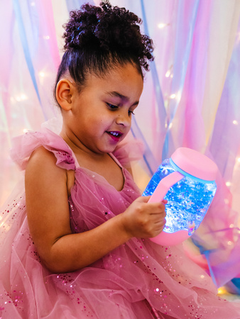 Glo Pals, Słoik sensoryczny do napełnienia wodą, kolor różowy, Bubble Gum