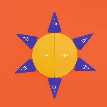 mierEdu Układanka matematyczna do nauki ułamków - Yummy Food