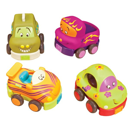 B.toys Autka miękkie z napędem - zestaw - czteropak