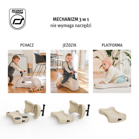 SCOOTANDRIDE Ewolucyjny jeździk pchacz 3w1 sand