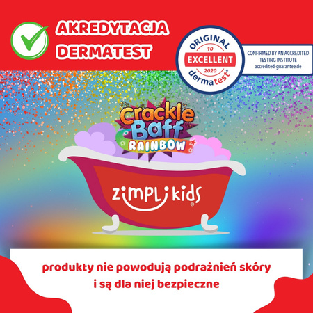 Strzelający proszek do kąpieli Crackle Baff Colours 6 użyć 6 kolorów 3+, Zimpli Kids