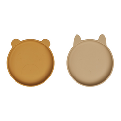 Liewood silikonowy talerz dla dzieci Olivia 2-pack Golden / Oat