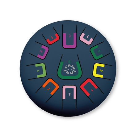 Bębenek językowy Tambu -Antracytowy Mat -11 tonów| Instrument dla dzieci i dorosłych