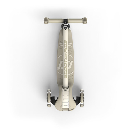 SCOOTANDRIDE Highwaykick 3S Hulajnoga z systemem sterowania 2w1 i kółkami LED składana 3+ Ash