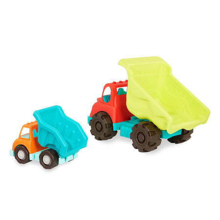 B.toys Dump Truck Duo – zestaw dwóch wywrotek z OLBRZYMIĄ ciężarówką Colossal Cruiser