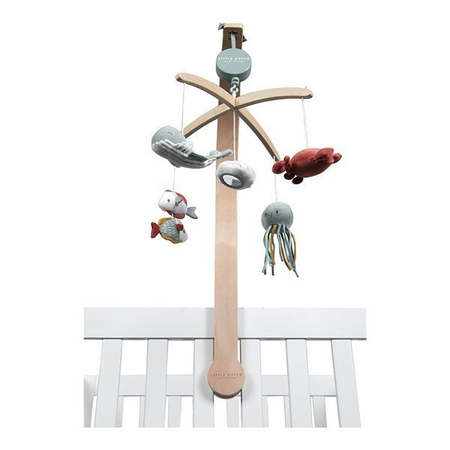 Little Dutch Karuzela do łóżeczka drewno Ocean Mięta