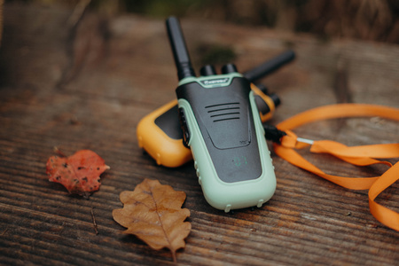 Zestaw krótkofalówki Kidywolf - walkie talkie zielono-pomarańczowe