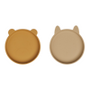 Liewood silikonowy talerz dla dzieci Olivia 2-pack Golden / Oat