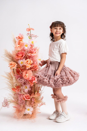 Manufaktura Falbanek spódnica wenecki róż 4-6