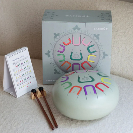 Tambú + 10 cali - duży bębenek językowy 11 tonowy miętowy - instrument muzyczny
