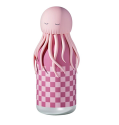 Asobu Bestie - Butelka termiczna, bidon ze słomką Meduza różowa 460 ml