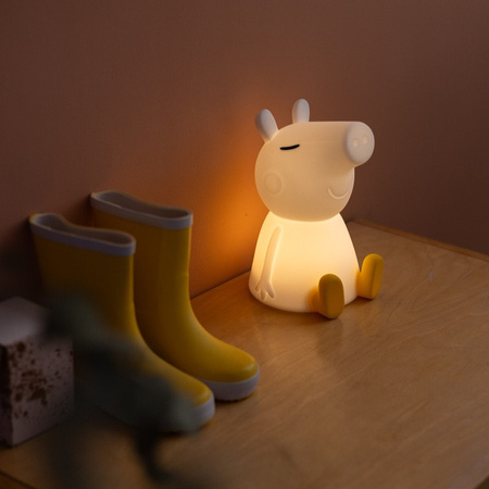 Lampka nocna LED Świnka Peppa 22 cm – silikonowa, ładowalna | Mr Maria