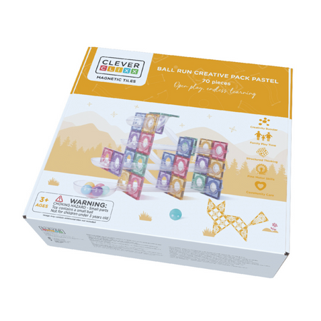 Cleverclixx Klocki magnetyczne Ball Run Pastel 70