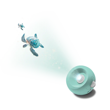 Kidywolf Projektor Ścienny Ocean Kidystar – projektor 360° z muzyką, Bluetooth i dyskami podwodnego świata