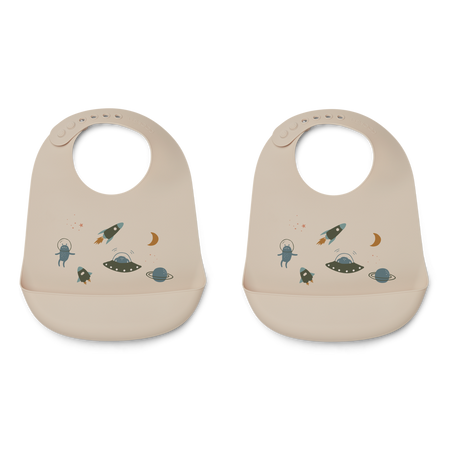 Liewood Tilda Silicone Bib 2-pack śliniak kosmos