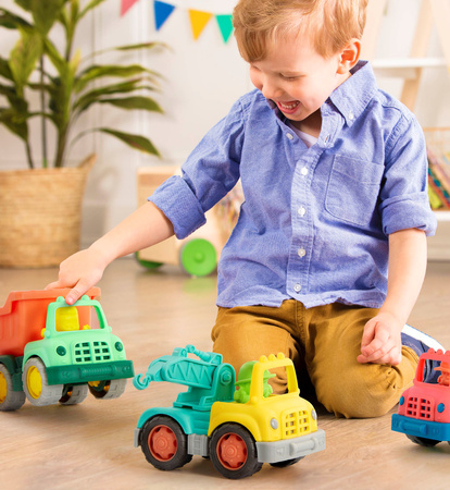 Wonder Wheels ZESTAW 3 MAŁYCH SAMOCHODÓW BUDOWLANYCH z kierowcami