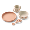 Liewood silikonowy zestaw obiadowy naczyń dla dzieci, Vivi Dream / Ecru