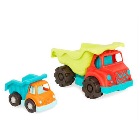 B.toys Dump Truck Duo – zestaw dwóch wywrotek z OLBRZYMIĄ ciężarówką Colossal Cruiser