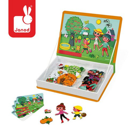 Magnetyczna układanka 4 pory roku Magnetibook, Janod