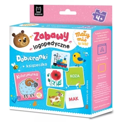 Mały miś to lubi! Zabawy logopedyczne 3+ – dobieranki i książeczka edukacyjna