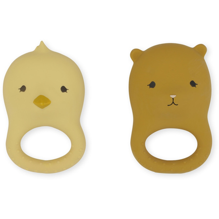 Konges Slojd Gryzak 2-pack CHICKEN/BEAR