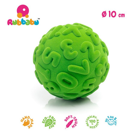 Rubbabu Piłka sensoryczna edukacyjna - Zielone cyfry