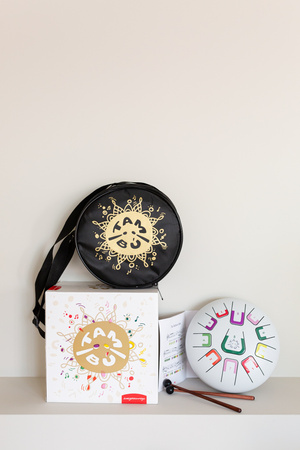 Bębenek językowy Tambu -Biały Mat -11 tonów| Instrument dla dzieci i dorosłych