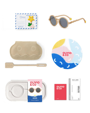 OLIVIO&CO Round Sand Beige Polarized 5-10