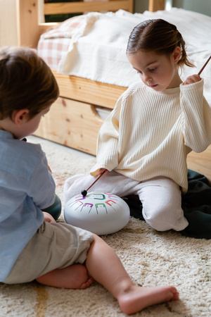 Bębenek językowy Tambu -Biały Mat -11 tonów| Instrument dla dzieci i dorosłych