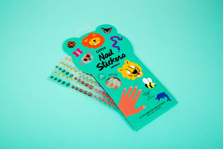 Omy Naklejki na paznokcie dla dzieci ZWIERZĘTA - 200 sztuk