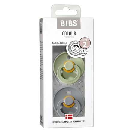BIBS M 2-PACK SAGE & CLOUD Smoczek Uspokajający kauczuk Hevea
