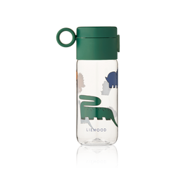 Liewood butelka, bidon tritanowy, odporna, bezpieczna, silikonowy ustnik Dinosaurs / Mist