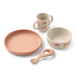 Liewood silikonowy zestaw obiadowy naczyń dla dzieci, Vivi Dream / Ecru