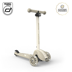 SCOOTANDRIDE Highwaykick 3S Hulajnoga z systemem sterowania 2w1 i kółkami LED składana 3+ Ash