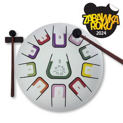 Bębenek językowy Tambu -Biały Mat -11 tonów| Instrument dla dzieci i dorosłych