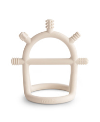 Mushie Gryzak sensoryczny No-Drop Shifting Sand – silikonowy gryzak dla niemowląt 3m+