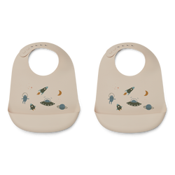 Liewood Tilda Silicone Bib 2-pack śliniak kosmos