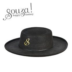 Souza! Kapelusz Muszkietera Vega – czarny filcowy z rondem i złotym zdobieniem, od 3 lat