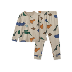 Liewood – Piżama dziecięca chłopięca w dinozaury, bawełna organiczna, długa, jesienna - 122 – wyprzedaż