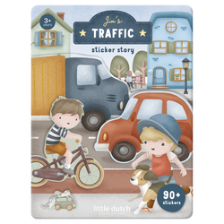 Little Dutch Książeczka z naklejkami Jim na ulicy – kreatywna zabawa z naklejkami dla dzieci 3+