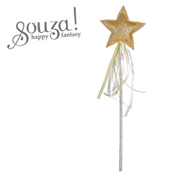 Souza! Różdżka ze Złotą Gwiazdą Rosaline – akcesoria do strojów dla dzieci 3+