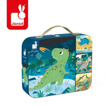 Puzzle progresywne w walizce Dinozaury 4 układanki – 6, 9, 12 i 16 elementów