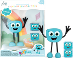 Glo Pals, Postać do kąpieli Blair - zestaw z dwiema kostkami sensorycznymi świecącymi w wodzie