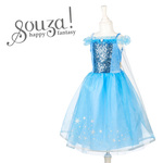  Souza! Kostium sukienka królowej śniegu z peleryną