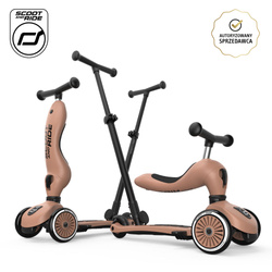 SCOOTANDRIDE Highwaykick 1 Push and Go Jeździk I hulajnoga 2w1 Mocha