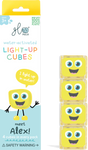 Glo Pals, Kostki sensoryczne świecące w wodzie Alex - zabawka kąpielowa, kolor żółty