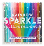 Ooly Flamastry z Brokatem, Rainbow Sparkle Glitter Markers - 15 flamastrów